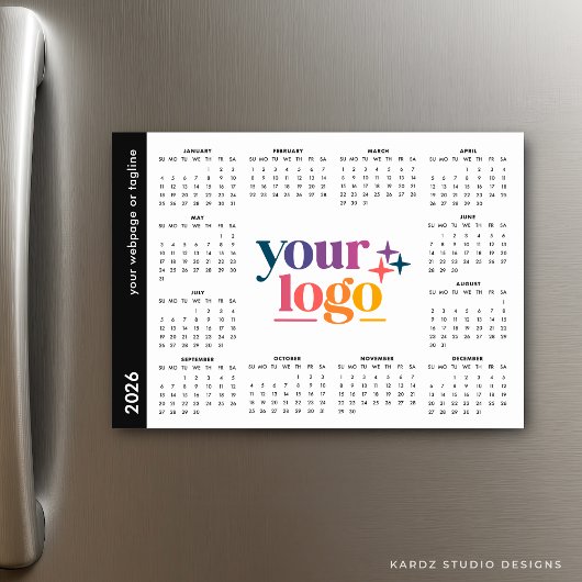 Custom Business Logo 2026 Magnetische Kalender