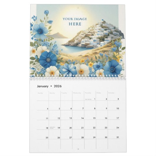Custom Business Logo 2026 Wall Calendar - Modern b Kalender (Jan 2026)