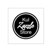Custom Business Logo 2" x 2" Wood Art Stamp Rubberstempel (Afrduk)