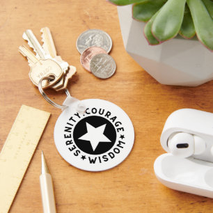Custom Business Logo Addiction Recovery Counselor Sleutelhanger