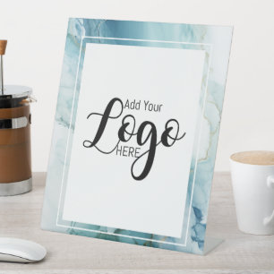 Custom Business logo adverteren marmer Reclamebord Met Voetstuk