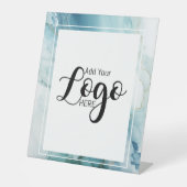 Custom Business logo adverteren marmer Reclamebord Met Voetstuk (Voorkant)