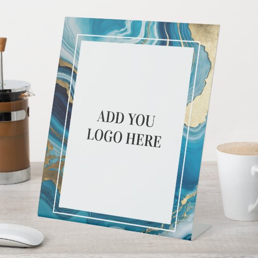 custom business logo advertising pedestal sign reclamebord met voetstuk (Insitu)
