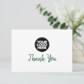 Custom Business Logo And Message Thank You Card Kaart (Staand voorkant)