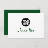 Custom Business Logo And Message Thank You Card Kaart (Voorkant / Achterkant)