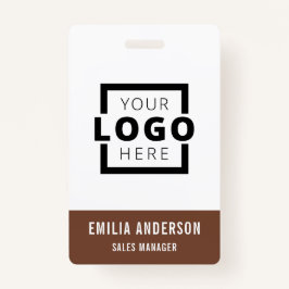 Custom Business Logo Basic Barcode Employee Badge