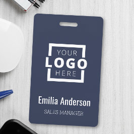 Custom Business Logo Basic Barcode Employee Badge