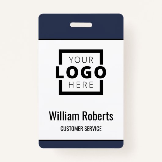 Custom Business Logo Basic Employee Badge (Voorkant)