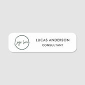 Custom Business Logo Basic Employee Naamplaatje (Voorkant)