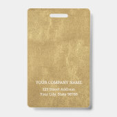 Custom Business Logo Basic Employee Name Gold Badge (Achterkant)