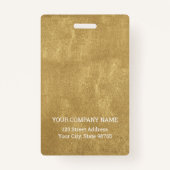 Custom Business Logo Basic Employee Name Gold Badge (Achterkant)