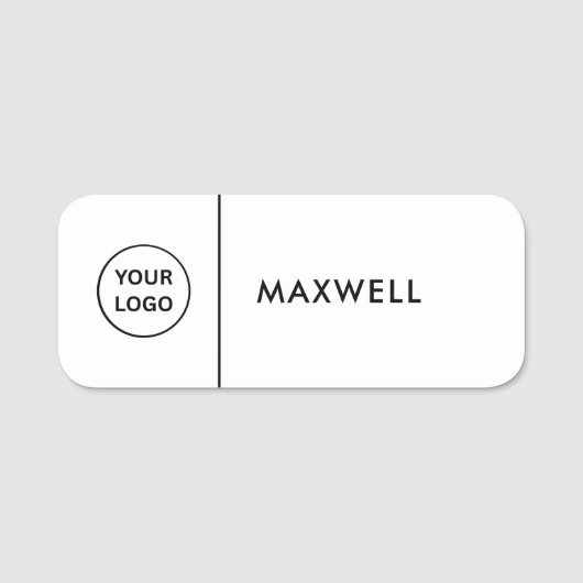 Custom Business Logo | Basic Employee Staff Naamplaatje (Voorkant)