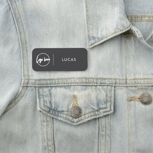 Custom Business Logo Basic Employee Staff Name  Na Naamplaatje (In situ)