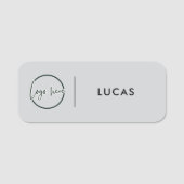 Custom Business Logo Basic Employee Staff Name  Na Naamplaatje (Voorkant)