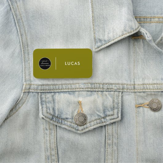 Custom Business Logo Basic Employee Staff Name Na Naamplaatje (In situ)