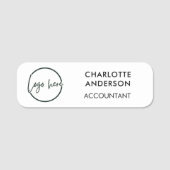 Custom Business Logo Basic Employee Staff Name Nam Naamplaatje (Voorkant)