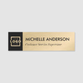 Custom Business Logo Basic Medewerker Personeel Go Naamplaatje (Voorkant)