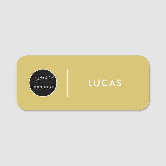 Custom Business Logo Basic Medewerker Personeelsgo Naamplaatje (Voorkant)