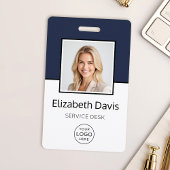 Custom Business Logo Basic-werknemer Foto Badge