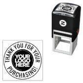 Custom Business Logo Bedankt Circle Tekst Eenvoudi Zelfinktende Stempel (In situ)