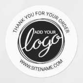 Custom Business Logo Bedankt Labels (Design 1)