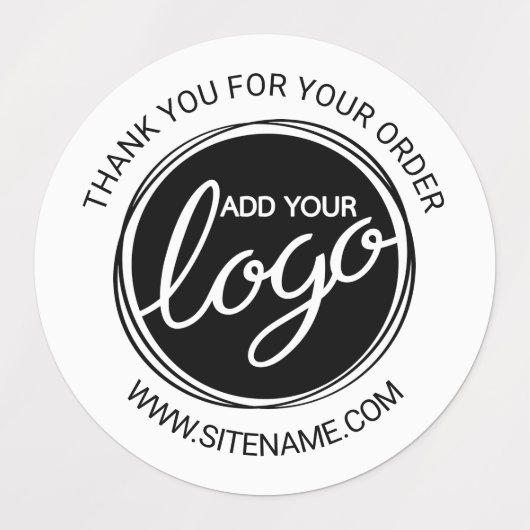 Custom Business Logo Bedankt Labels (Design 1)