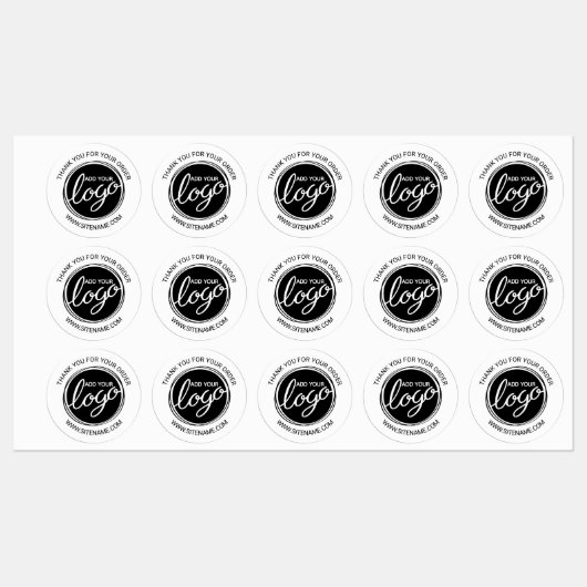 Custom Business Logo Bedankt Labels (Vel)