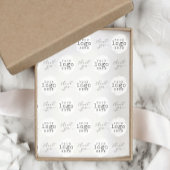 Custom Business Logo Bedankt Script Tissuepapier