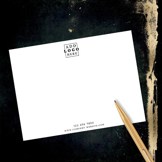 Custom Business Logo Bedrijf Contact Minimalist Notitiekaartje