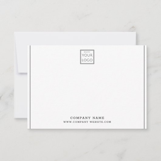 Custom Business Logo Bedrijf Team Foto Dank u Notitiekaartje (Voorkant)