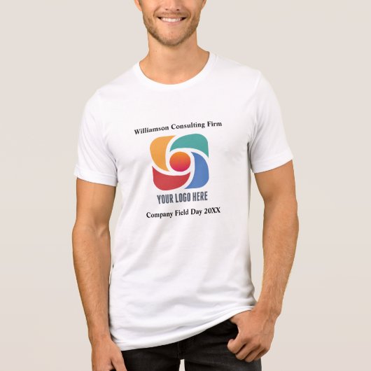Custom Business Logo Bedrijf Velddag Marketing Tri-Blend Shirt (Voorkant)