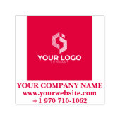 Custom Business Logo & Bedrijf-website Naam Design Zelfinktende Stempel (Design)