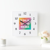 Custom Business Logo, Bedrijfsbedrijf Vierkante Klok (Huis)