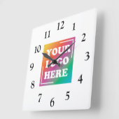 Custom Business Logo, Bedrijfsbedrijf Vierkante Klok (Hoek)