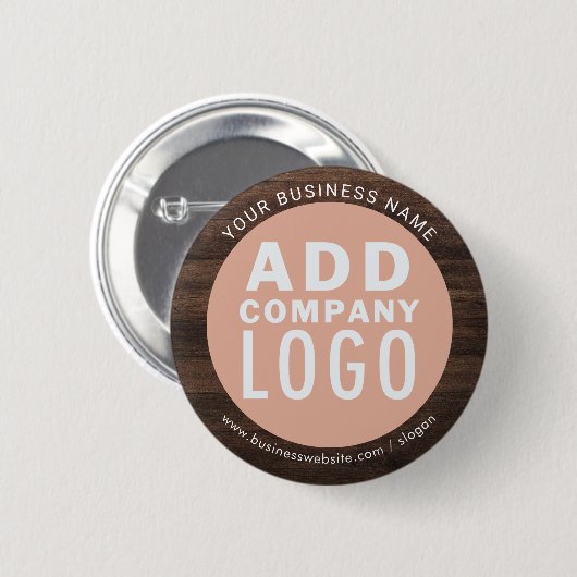 Custom Business Logo Bedrijfsmedewerkers Rustiek Ronde Button 5,7 Cm (Voorkant /achterkant)