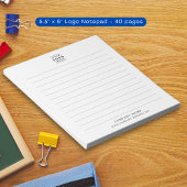 Custom Business Logo Bedrijfsnaam Lined Notitieblok