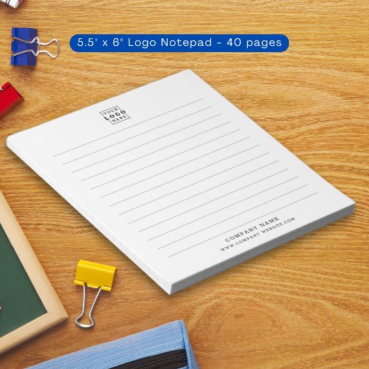 Custom Business Logo Bedrijfsnaam Lined Notitieblok