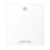 Custom Business Logo Bedrijfsnaam Professioneel Notitieblok (Voorkant)