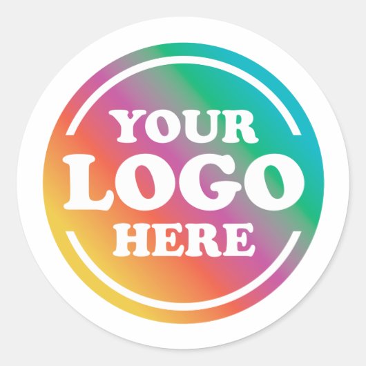 Custom Business Logo, Bedrijfspromotie Ronde Sticker (Voorkant)