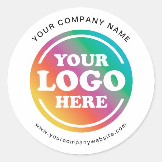 Custom Business Logo, Bedrijfswebsite Promotie Ronde Sticker (Voorkant)