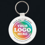 Custom Business Logo, Bedrijfswebsite Promotie Sleutelhanger<br><div class="desc">Personaliseer deze sleutelhanger eenvoudig met uw eigen logo of aangepast afbeelding. U kunt de achtergrondkleur aanpassen aan uw logo- of bedrijfskleuren. Custom branded sleutelhangers met uw bedrijf logo zijn handig en lichtgewicht weggeefacties voor klanten en medewerkers,  terwijl ook de marketing van uw bedrijf.</div>