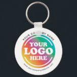Custom Business Logo, Bedrijfswebsite Promotie Sleutelhanger<br><div class="desc">Personaliseer deze sleutelhanger eenvoudig met uw eigen logo of aangepast afbeelding. U kunt de achtergrondkleur aanpassen aan uw logo- of bedrijfskleuren. Custom branded sleutelhangers met uw bedrijf logo zijn handig en lichtgewicht weggeefacties voor klanten en medewerkers,  terwijl ook de marketing van uw bedrijf.</div>