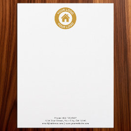 Custom Business Logo Black and White Personalized Briefhoofd