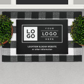 Custom Business Logo Black Company Branded Deurmat
