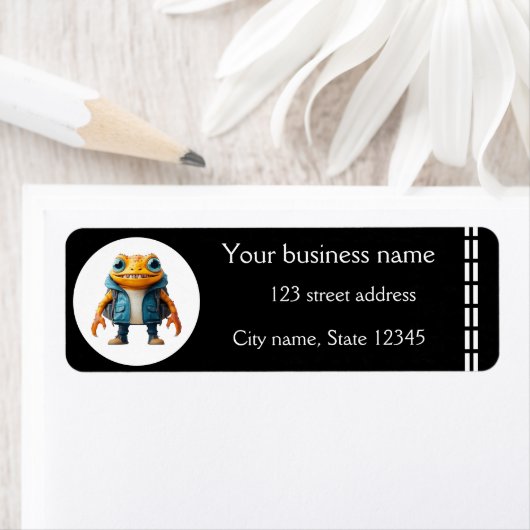 Custom business logo black company etiket (Insitu)