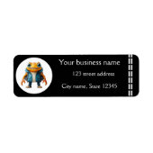 Custom business logo black company etiket (Voorkant)