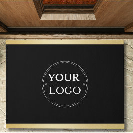 Custom Business Logo Black Promo Branding Deurmat
