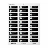 Custom Business Logo Black Retour Adreslabel Etiket (Full Sheet)