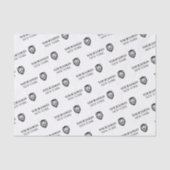 Custom Business Logo Black White Branded Packaging Tissuepapier (Voorkant)