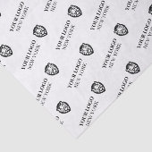 Custom Business Logo Black White Branded Packaging Tissuepapier (Detail)
